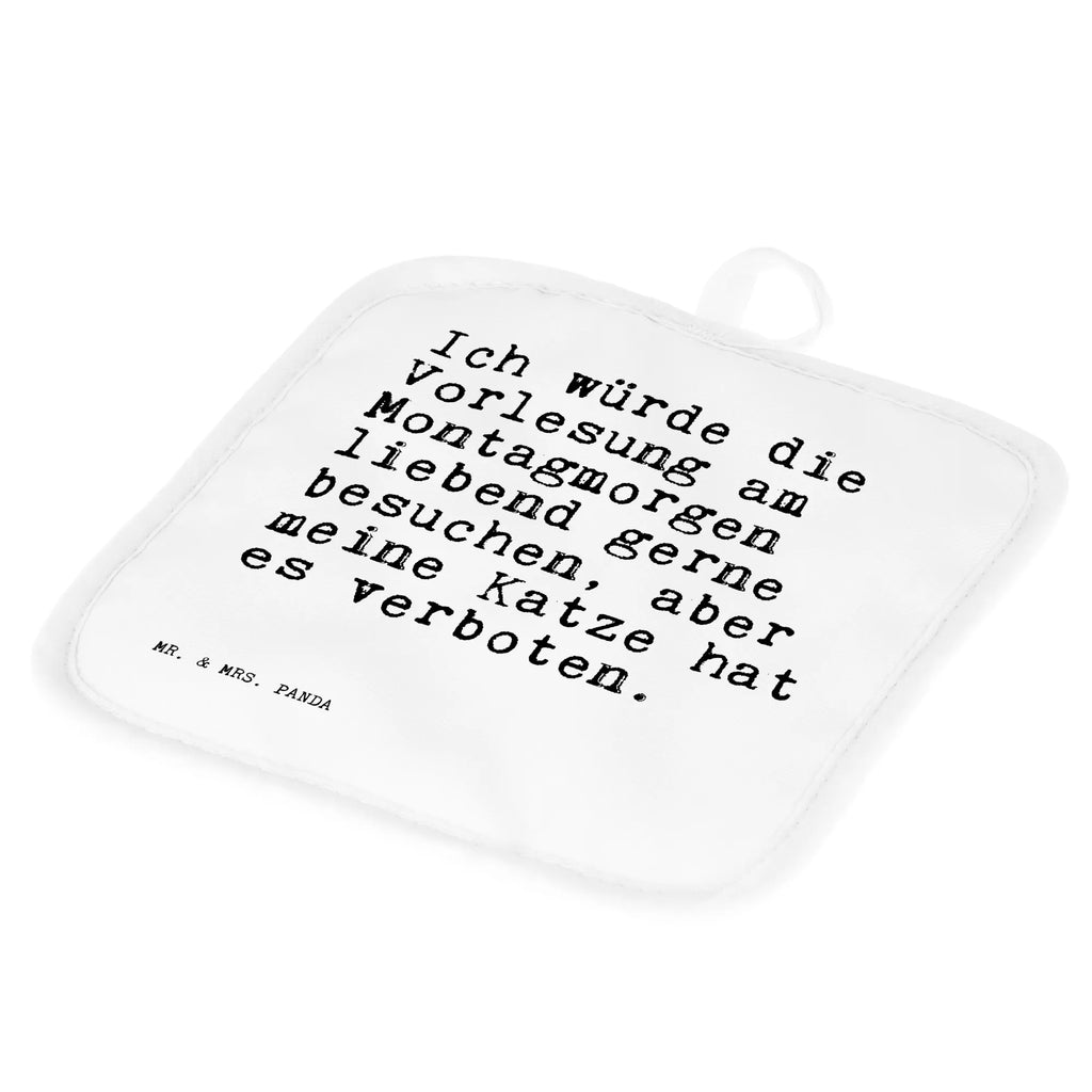 Pot holder Ich würde die Vorlesung... oven cloth set, oven mitts, kitchen, set, cooking, gloves, baking, potholders, oven glove, saying, sayings, funny, wisdom, quotes, Sayings Proverbs Wisdom Quotes Funny Wisdom Words