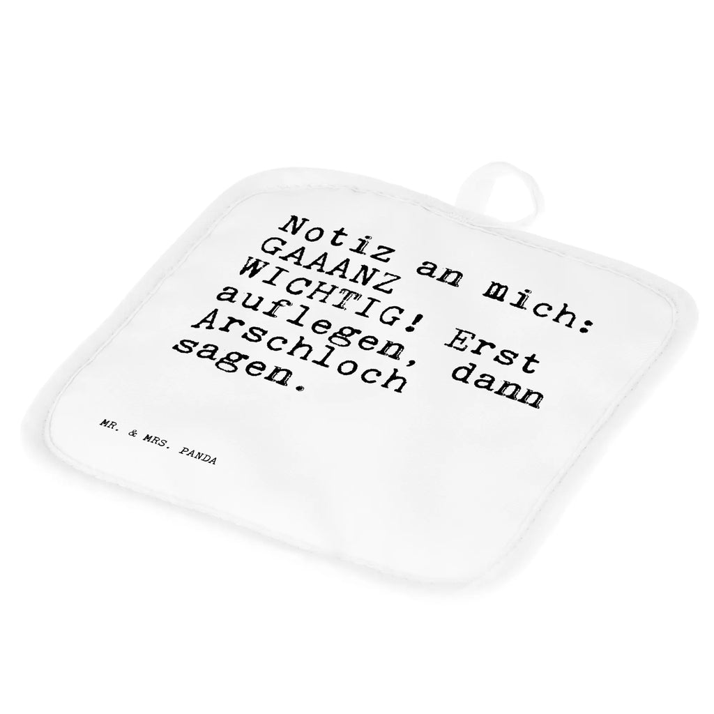 2er Set Topflappen  Sprüche und Zitate Notiz an mich: GAAANZ WICHTIG! Erst auflegen, dann Arschloch sagen. topfhalter, Topflappen, 2er Set Topflappen, Topflappen 2er Set, Topflappenset, Topflappen Set, Topfuntersetzer, Topfhandschuhe, Sprüche, Lustige Sprüche, Weisheiten, Zitate, Spruch, Spruch Geschenke, Spruch Sprüche Weisheiten Zitate Lustig Weisheit Worte