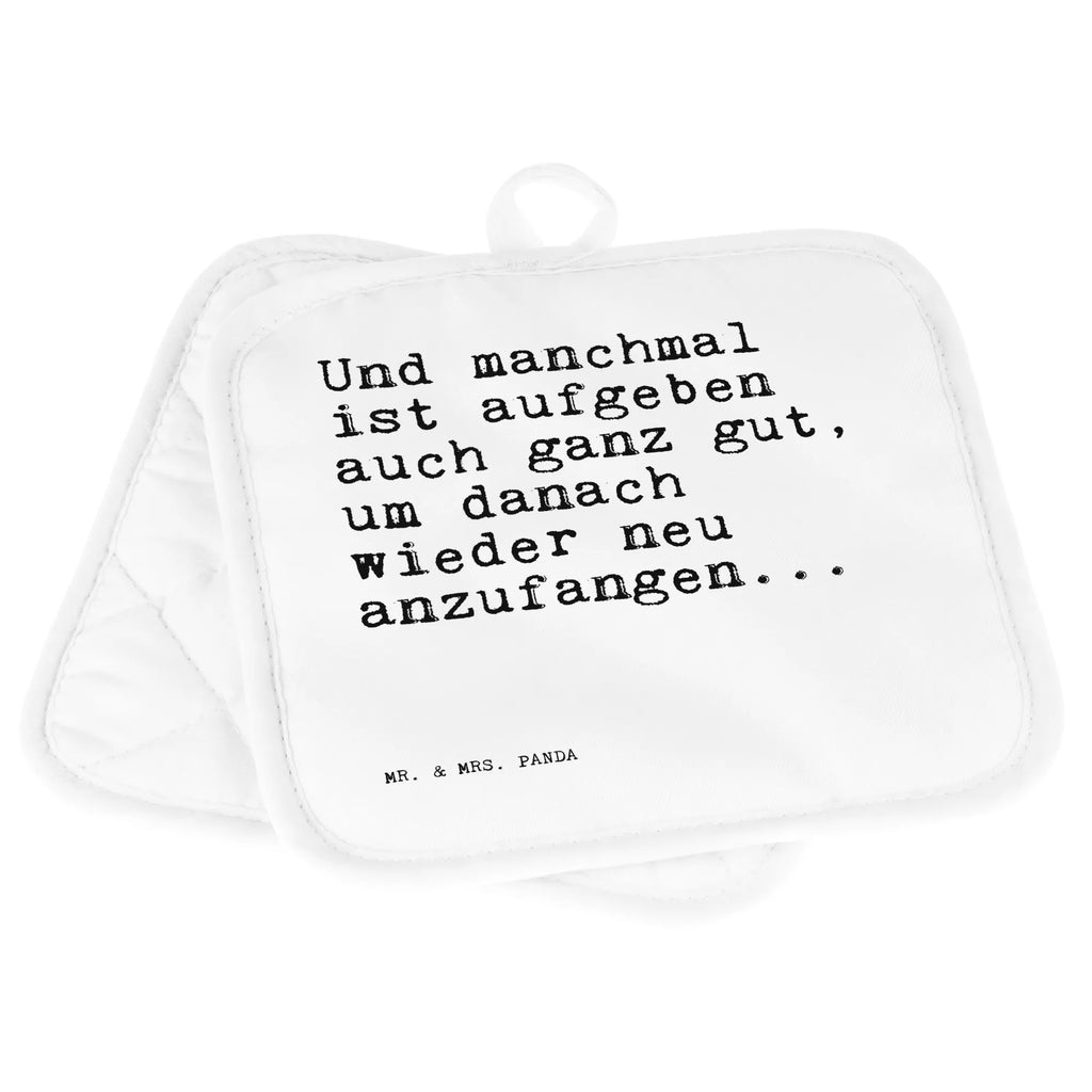 2-elementowy zestaw podkładek pod garnki Und manchmal ist aufgeben... Przysłowie, przysłowia, zabawne przysłowia, mądrości, cytaty, prezenty z przysłowiami