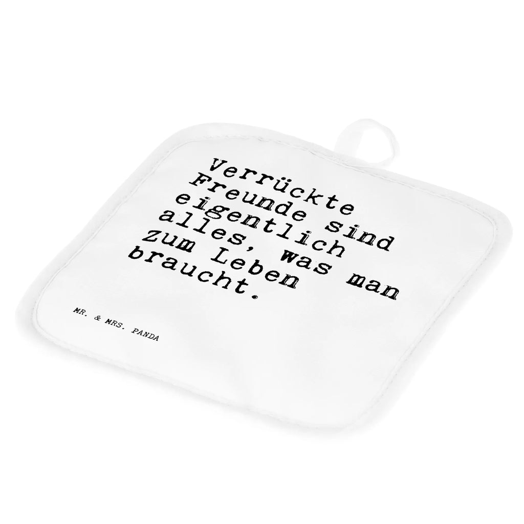 2-elementowy zestaw podkładek pod garnki Verrückte Freunde sind eigentlich... Przysłowie, przysłowia, zabawne przysłowia, mądrości, cytaty, prezenty z przysłowiami