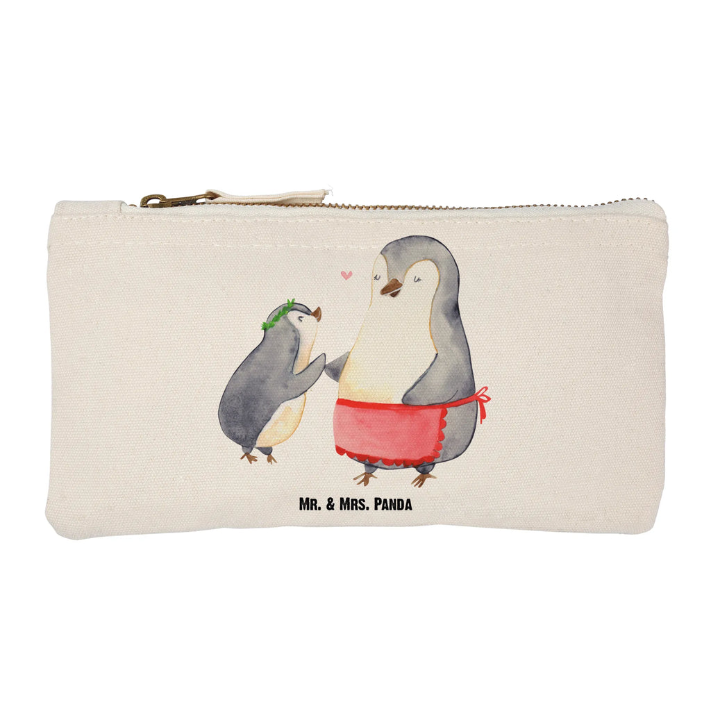 torebka na makijaż Pingwin z dzieckiem Kosmetiktasche, Waschbeutel, aufbewahrungstasche, Schlampermäppchen, toiletry bag, kosmetiktäschchen, aufbewahrungsbeutel, Schminktäschchen, Kulturbeutel, Waschtasche, Stiftemäppchen, Kulturtasche, Schminktasche, beauty case, Federmappe, pencil case, pinsel tasche, Kosmetikbeutel, Mäppchen, Schminkbeutel, Etui, utensilientasche, beauty tasche, Bruder, Papa, Opa, Schwester, Oma, Familie, Vatertag, Mama, Muttertag, Geschenk, Mutti, Geburststag, Mami, Mutter