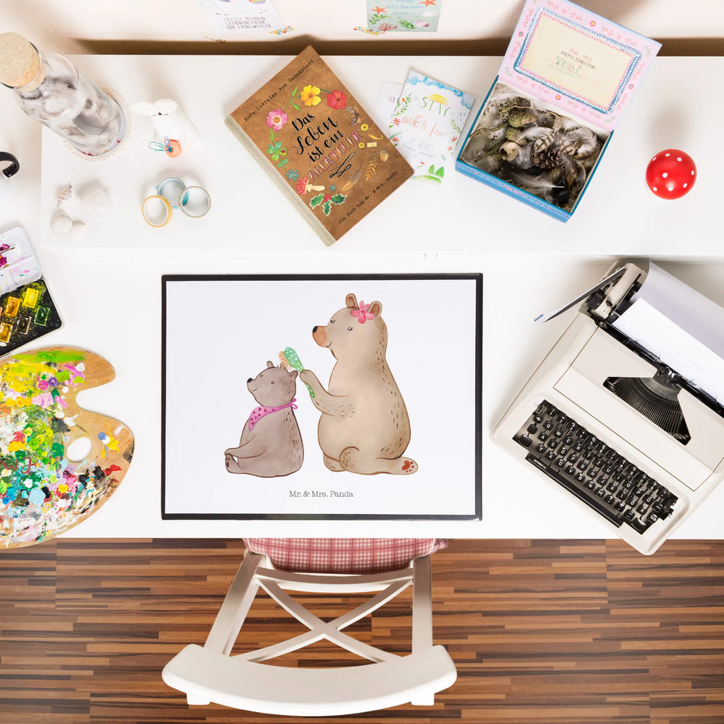 Schreibtischunterlage Bär mit Kind Büroartikel, Schreibtischauflage, Schreibunterlage, Schreibtischunterlage Groß, Schreibtisch Unterlagen, Bürobedarf, Schreibwaren, Familie, Vatertag, Muttertag, Bruder, Schwester, Mama, Papa, Oma, Opa, Geschenk, Mutter, Mutti