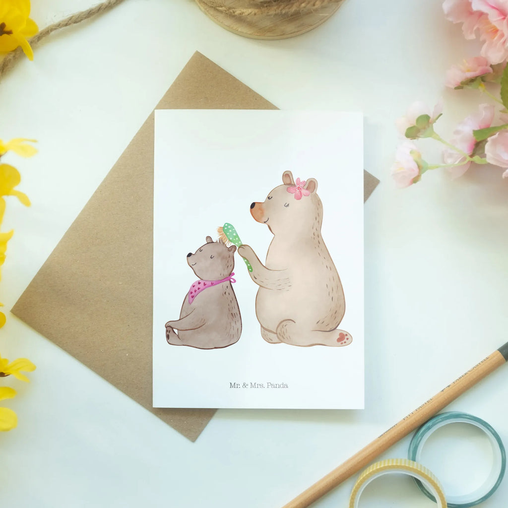 Kartka okolicznościowa niedźwiedź dziecko Hochzeitskarte, Glückwunschkarte, Einladungskarte, Karte, Geburtstagskarte, Grußkarte, Ansichtskarten, Klappkarte, Familie, Vatertag, Muttertag, Bruder, Schwester, Mama, Papa, Oma, Opa, Mutter, Mutti, Geschenk