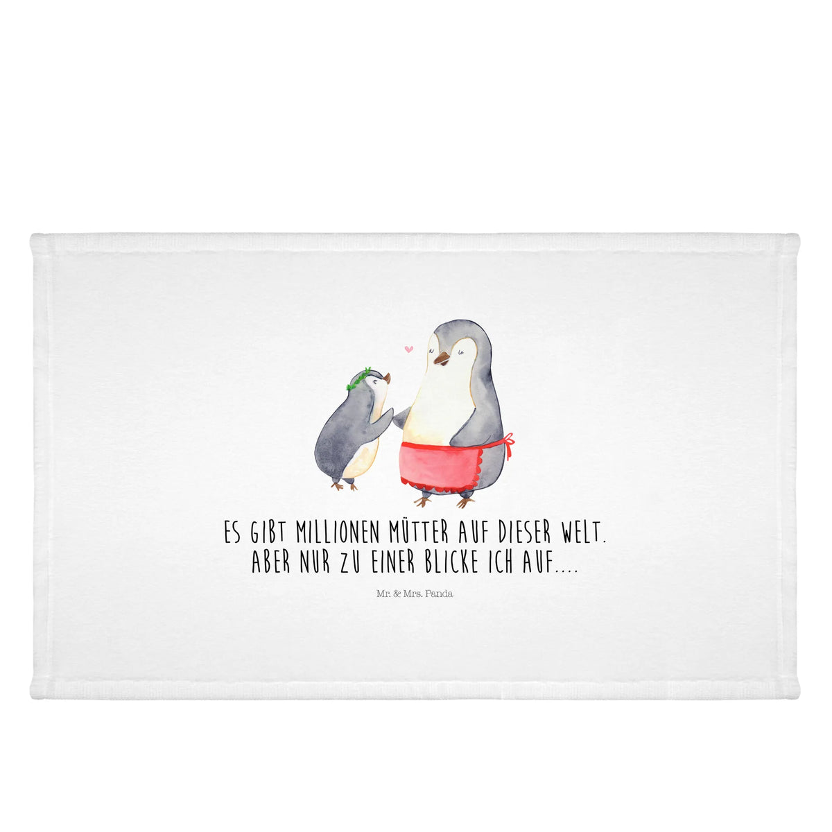 Hand towel Penguin with child
