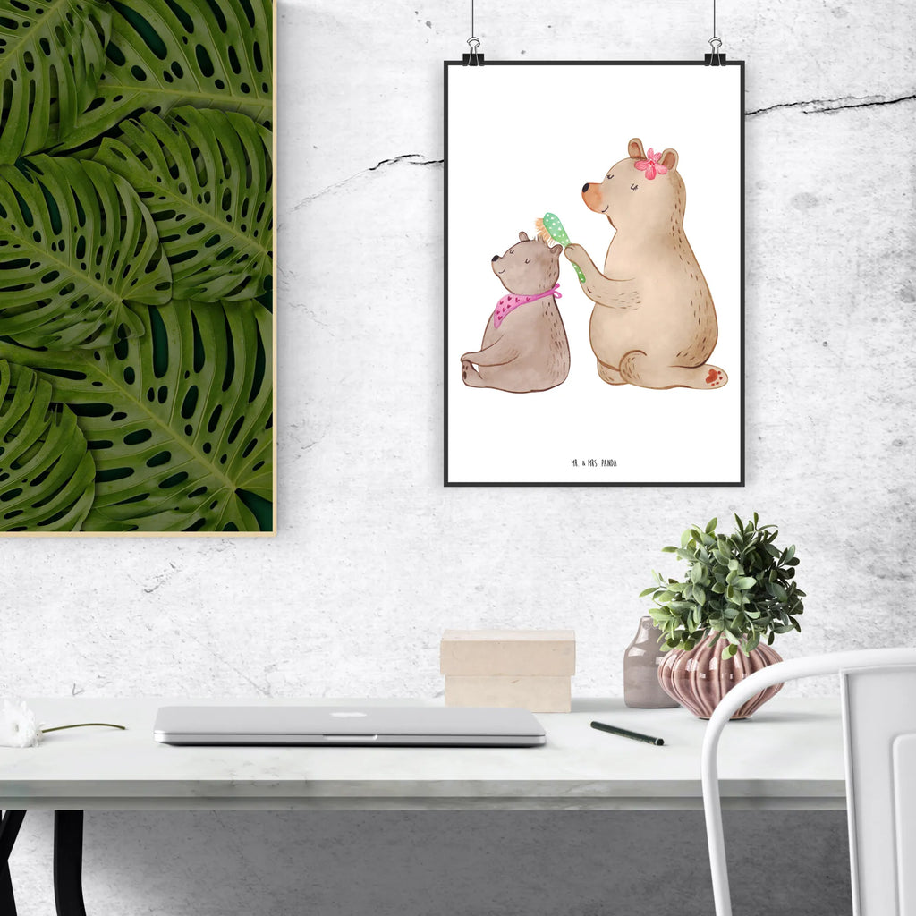 Poster Bär mit Kind Wandposter, Mr. & Mrs. Panda Poster, Raumdekoration, Bild, Wanddeko Bild, Handgemaltes Poster, Poster, Kinderposter, Wanddekoration, Posterdruck, Kunstdruck, Designposter, Wanddeko, Küchenposter, Familie, Vatertag, Muttertag, Bruder, Schwester, Mama, Papa, Oma, Opa, Geschenk, Mutti, Mutter