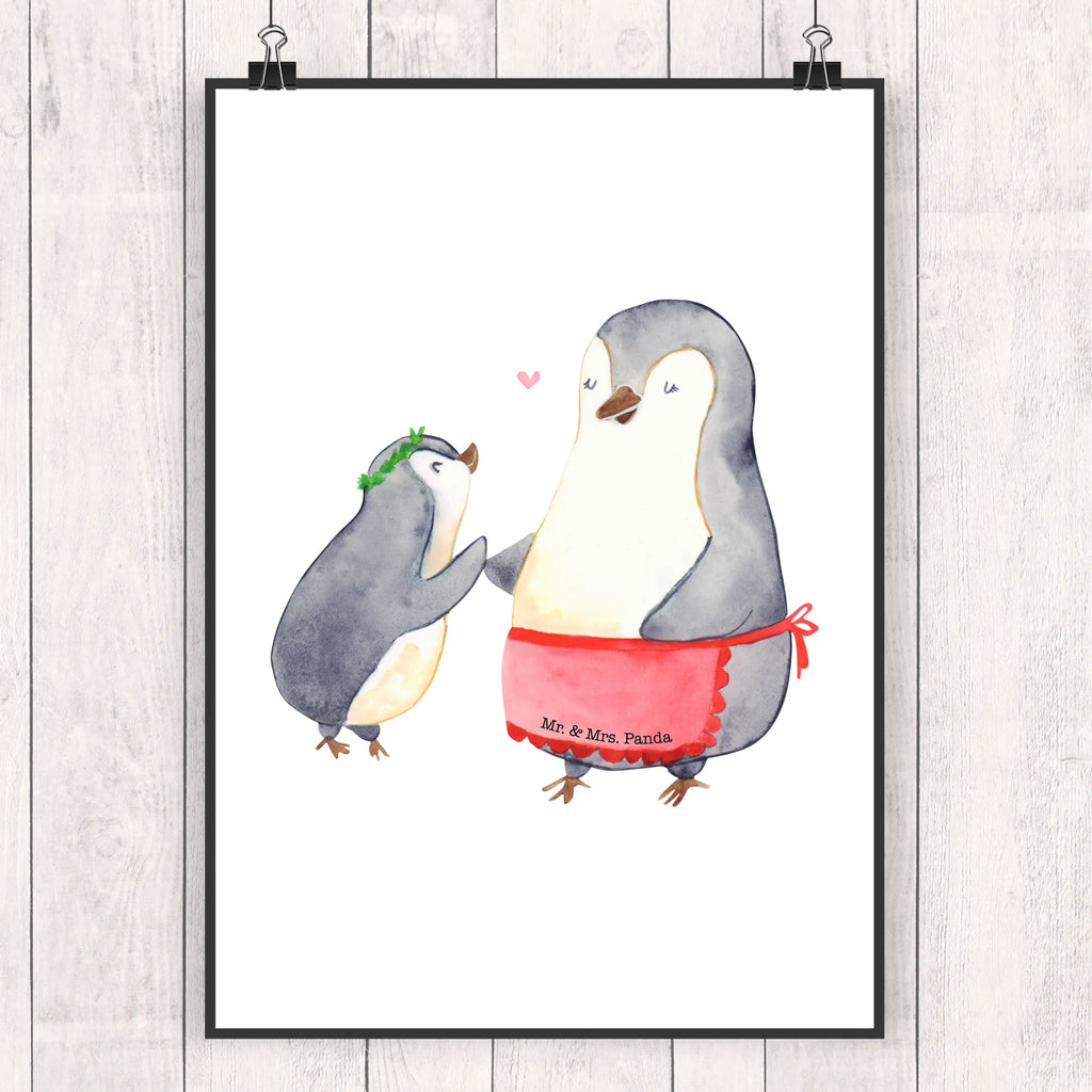 Poster Penguin with child Poster, Wandposter, Bild, Wanddeko, Küchenposter, Kinderposter, Wanddeko Bild, Raumdekoration, Wanddekoration, Handgemaltes Poster, Mr. & Mrs. Panda Poster, Designposter, Kunstdruck, Posterdruck, Familie, Vatertag, Muttertag, Bruder, Schwester, Mama, Papa, Oma, Opa, Geschenk, Mami, Mutti, Mutter, Geburststag