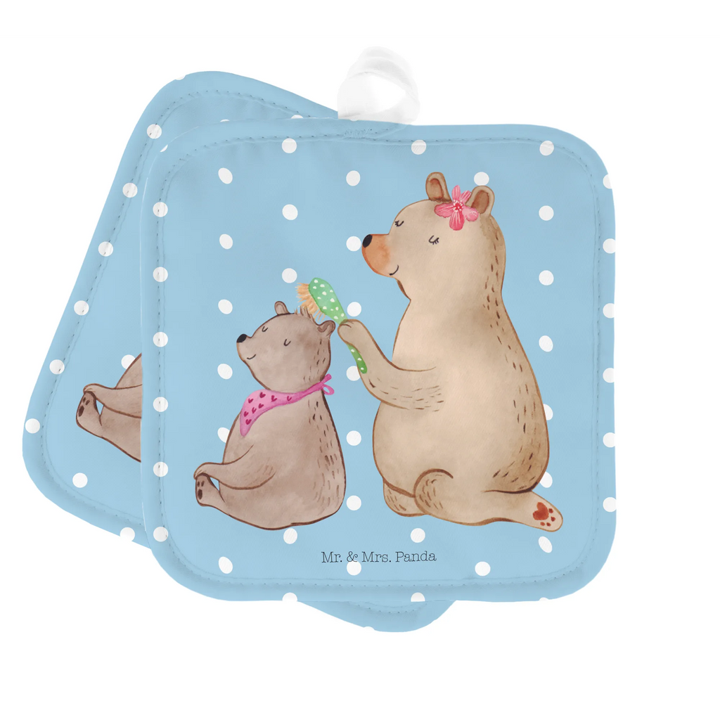 2er Set Topflappen  Bär mit Kind Topflappen, Topfhandschuhe, 2er Set Topflappen, Topflappen 2er Set, topfhalter, Topflappen Set, Topfuntersetzer, Topflappenset, Familie, Vatertag, Schwester, Muttertag, Bruder, Papa, Oma, Mama, Opa, Mutti, Mutter, Geschenk