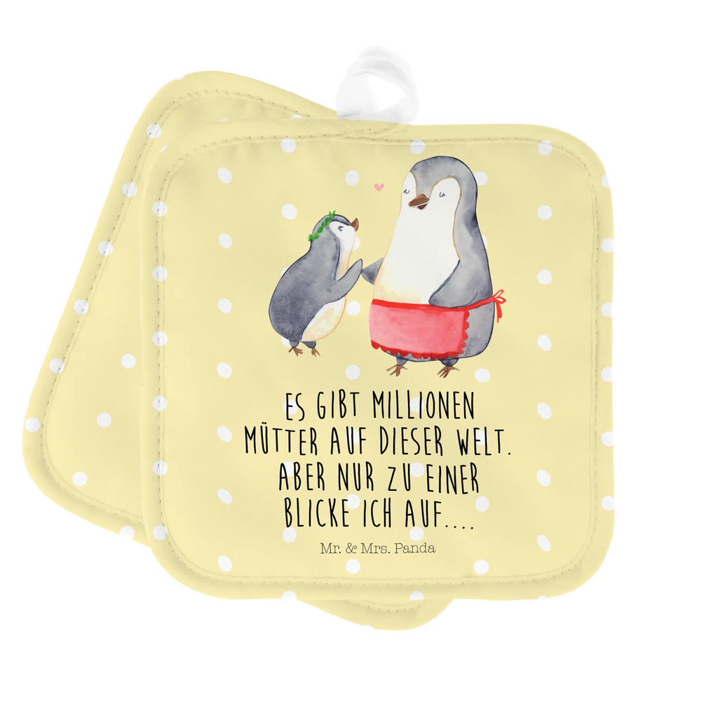 2-elementowy zestaw podkładek pod garnki Pingwin z dzieckiem Topfhandschuhe, Ofenhandschuh, Topflappenset, Topflappen Set, Topfhandschuh, Topfuntersetzer, Topflappen, Ofenhandschuhe, Topflappen 2er Set, Schöne Topflappen, Topflappen mit Spruch, Topflappen lustig, Familie, Vatertag, Muttertag, Bruder, Schwester, Mama, Papa, Oma, Opa, Geschenk, Mami, Mutti, Mutter, Geburststag