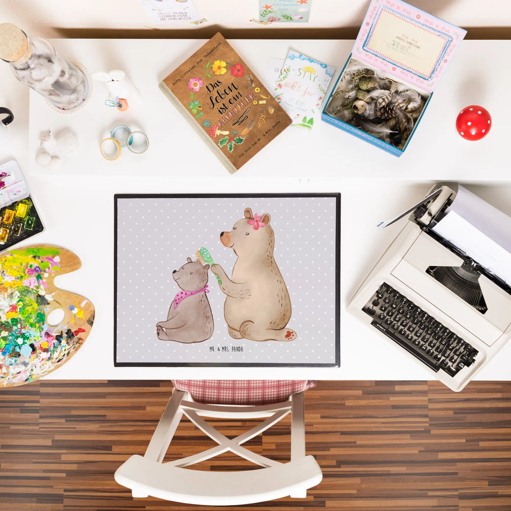 Schreibtischunterlage Bär mit Kind Büroartikel, Schreibtischauflage, Schreibunterlage, Schreibtischunterlage Groß, Schreibtisch Unterlagen, Bürobedarf, Schreibwaren, Familie, Vatertag, Muttertag, Bruder, Schwester, Mama, Papa, Oma, Opa, Geschenk, Mutter, Mutti