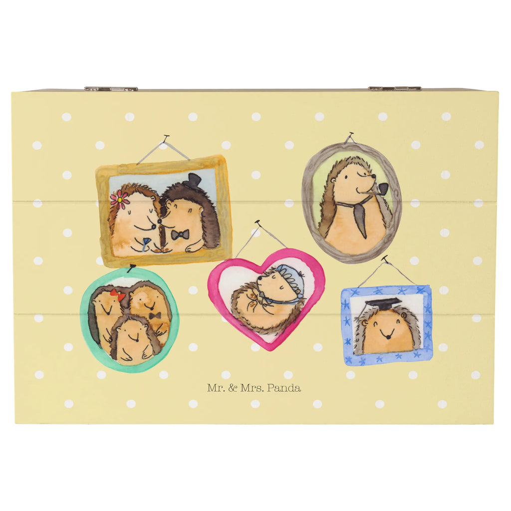 Wooden chest Hedgehog family XXL, Kiste, Erinnerungsbox, Schatulle, Holzkiste, Geschenkbox, Schatzkiste, Dekokiste, Aufbewahrungsbox, Truhe, Geschenkdose, Erinnerungskiste, Familie, Vatertag, Muttertag, Bruder, Schwester, Mama, Papa, Oma, Opa, Zusammenhalt, Bilder, Liebe, Igel, Glück