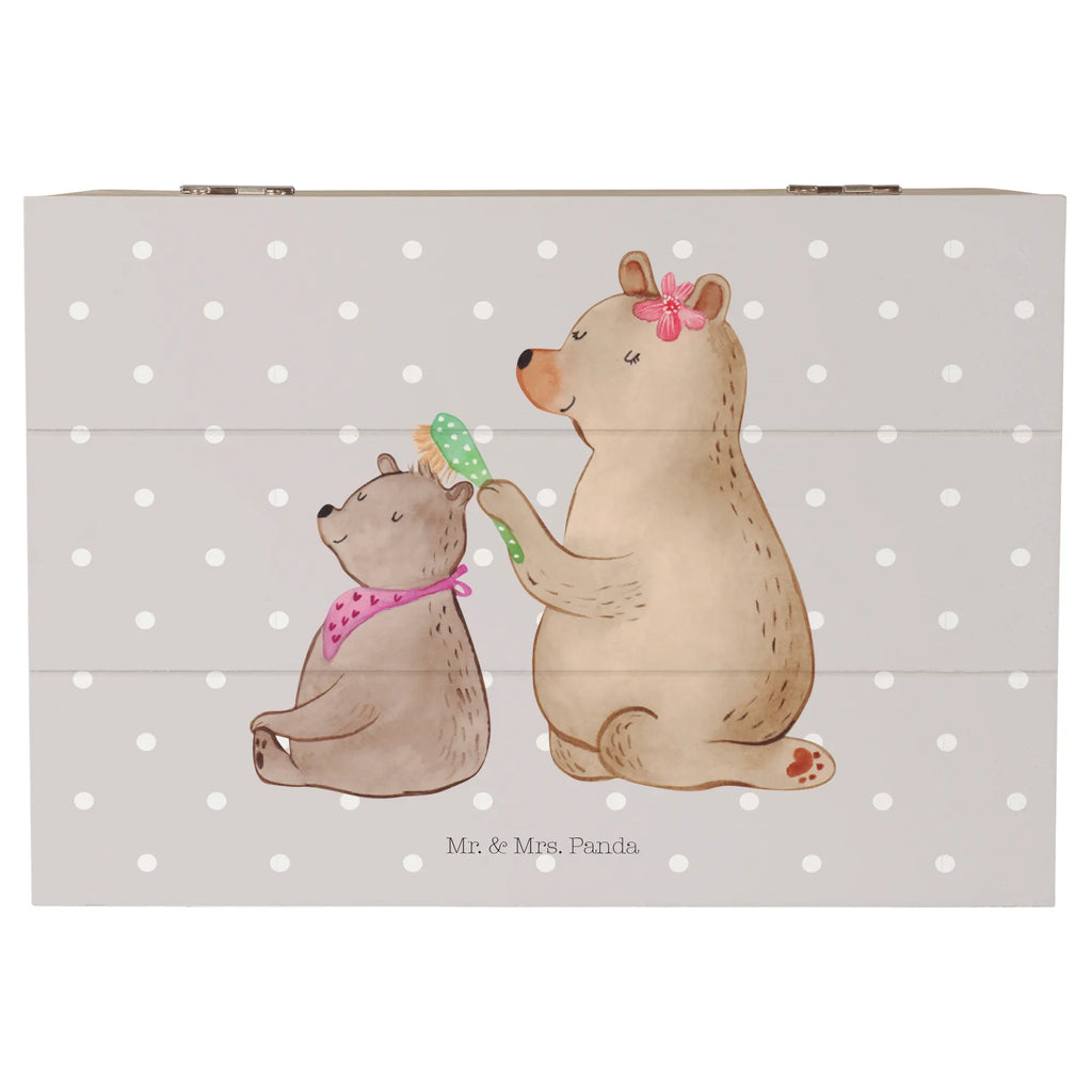 Holzkiste Bär mit Kind Erinnerungsbox, Geschenkdose, Aufbewahrungsbox, Dekokiste, Geschenkbox, Erinnerungskiste, Truhe, XXL, Schatulle, Kiste, Holzkiste, Schatzkiste, Familie, Vatertag, Muttertag, Bruder, Schwester, Mama, Papa, Oma, Opa, Mutter, Mutti, Geschenk