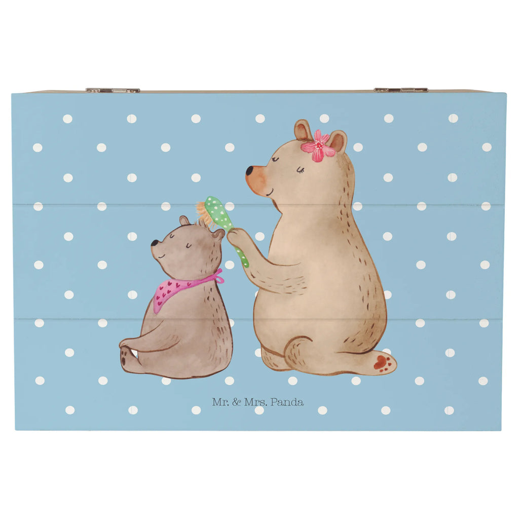 Holzkiste Bär mit Kind Erinnerungsbox, Geschenkdose, Aufbewahrungsbox, Dekokiste, Geschenkbox, Erinnerungskiste, Truhe, XXL, Schatulle, Kiste, Holzkiste, Schatzkiste, Familie, Vatertag, Muttertag, Bruder, Schwester, Mama, Papa, Oma, Opa, Mutter, Mutti, Geschenk