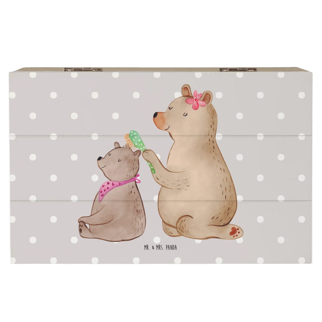 Holzkiste Bär mit Kind Erinnerungsbox, Geschenkdose, Aufbewahrungsbox, Dekokiste, Geschenkbox, Erinnerungskiste, Truhe, XXL, Schatulle, Kiste, Holzkiste, Schatzkiste, Familie, Vatertag, Muttertag, Bruder, Schwester, Mama, Papa, Oma, Opa, Mutter, Mutti, Geschenk