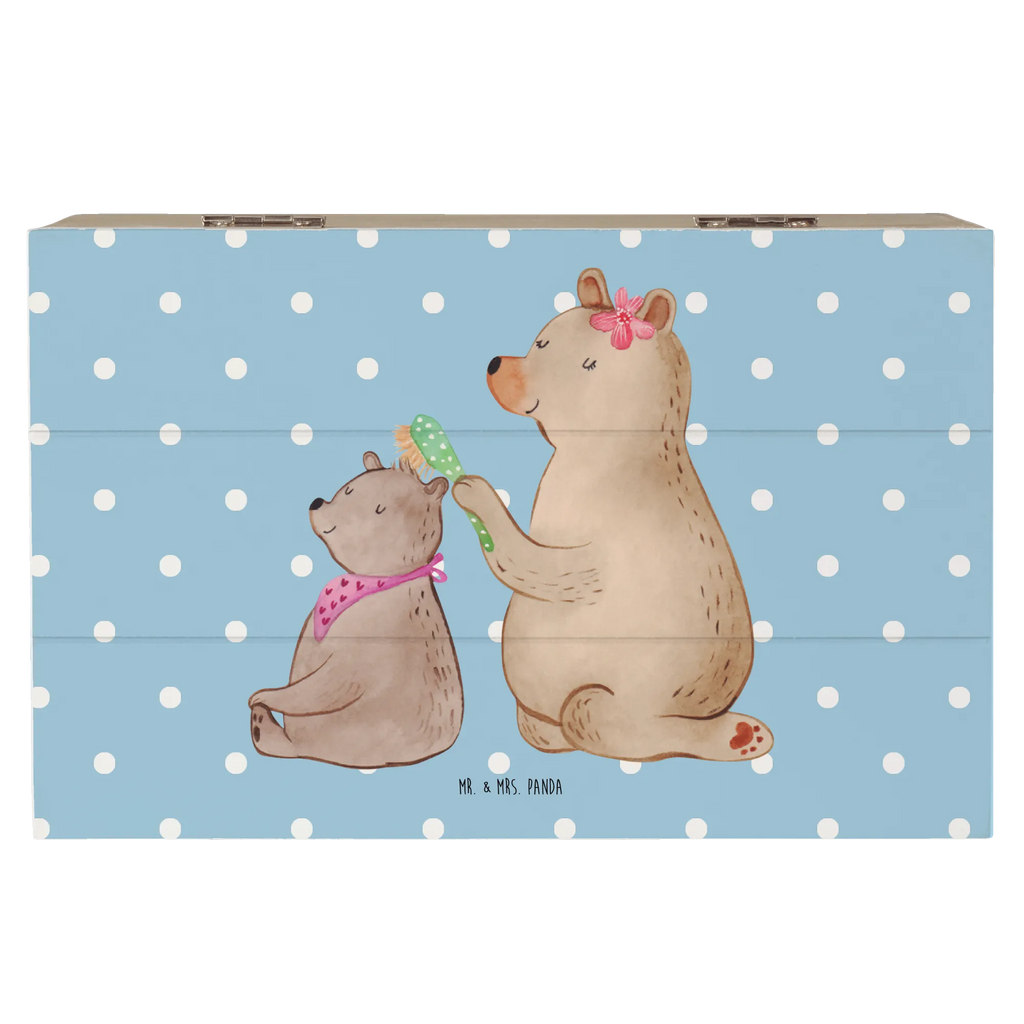 Holzkiste Bär mit Kind Erinnerungsbox, Geschenkdose, Aufbewahrungsbox, Dekokiste, Geschenkbox, Erinnerungskiste, Truhe, XXL, Schatulle, Kiste, Holzkiste, Schatzkiste, Familie, Vatertag, Muttertag, Bruder, Schwester, Mama, Papa, Oma, Opa, Mutter, Mutti, Geschenk