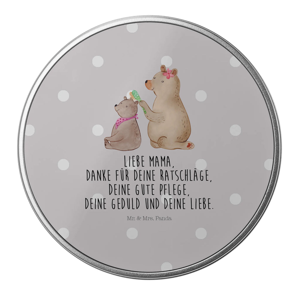 okrągła puszka z blachy niedźwiedź dziecko Rodzina, Dzień Ojca, Dzień Matki, brat, siostra, mama, tata, babcia, dziadek