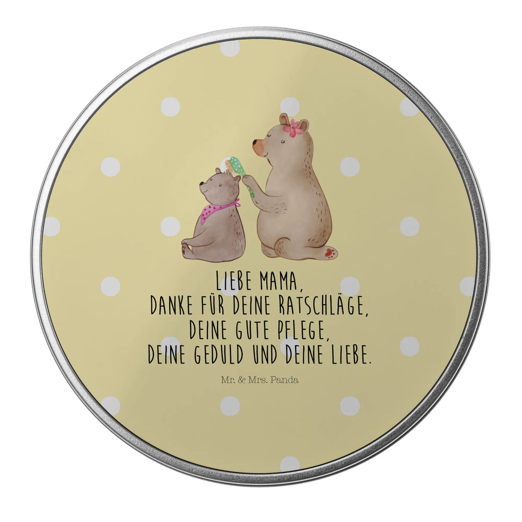 okrągła puszka z blachy niedźwiedź dziecko Rodzina, Dzień Ojca, Dzień Matki, brat, siostra, mama, tata, babcia, dziadek