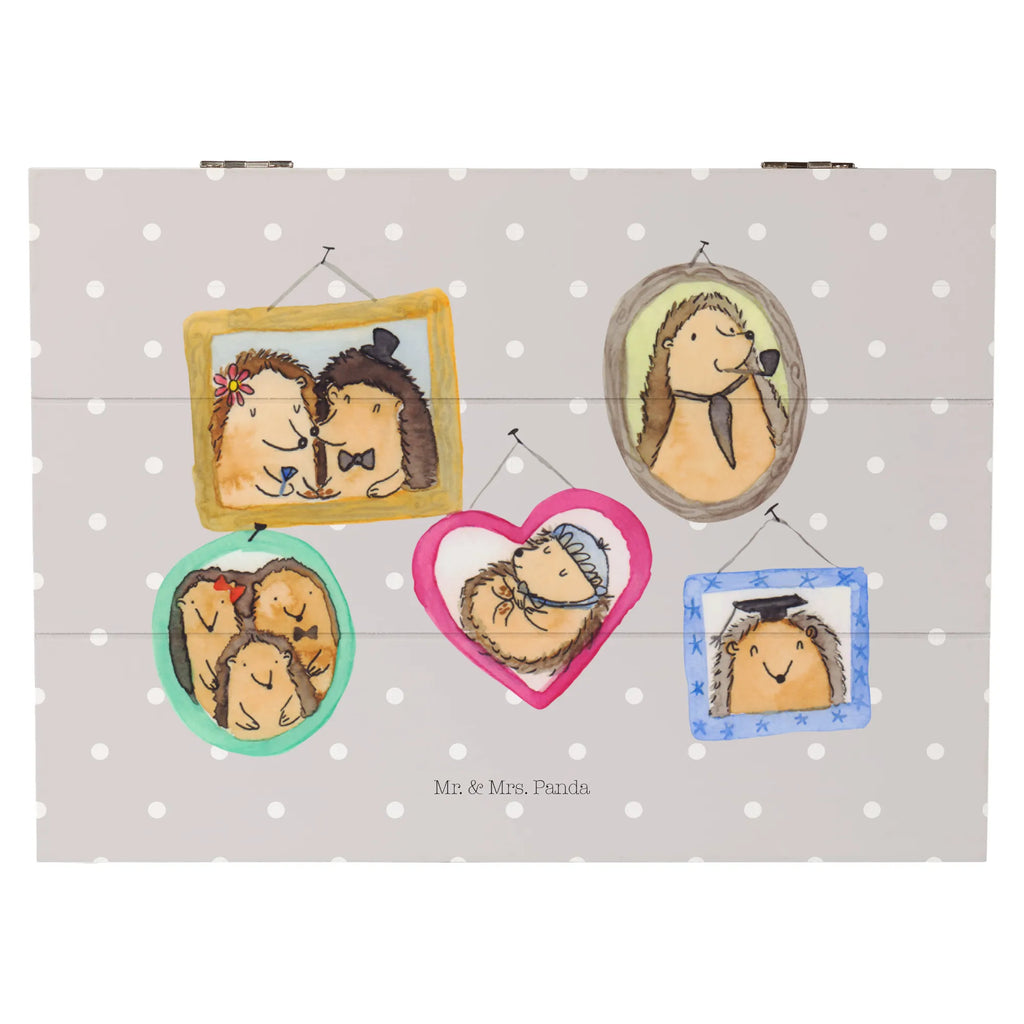 Wooden chest Hedgehog family XXL, Kiste, Erinnerungsbox, Schatulle, Holzkiste, Geschenkbox, Schatzkiste, Dekokiste, Aufbewahrungsbox, Truhe, Geschenkdose, Erinnerungskiste, Familie, Vatertag, Muttertag, Bruder, Schwester, Mama, Papa, Oma, Opa, Zusammenhalt, Bilder, Liebe, Igel, Glück
