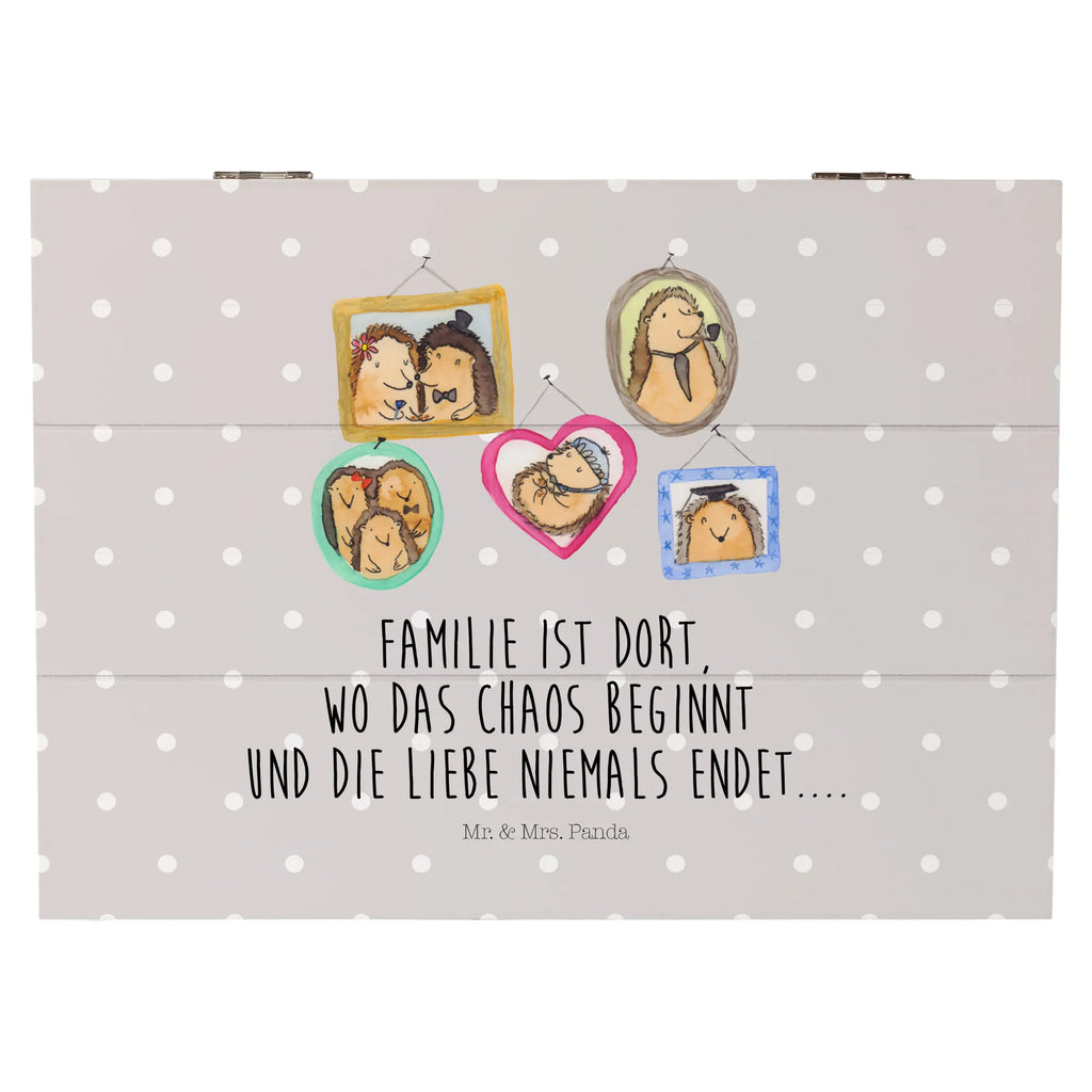 Wooden chest Hedgehog family XXL, Kiste, Erinnerungsbox, Schatulle, Holzkiste, Geschenkbox, Schatzkiste, Dekokiste, Aufbewahrungsbox, Truhe, Geschenkdose, Erinnerungskiste, Familie, Vatertag, Muttertag, Bruder, Schwester, Mama, Papa, Oma, Opa, Zusammenhalt, Bilder, Liebe, Igel, Glück