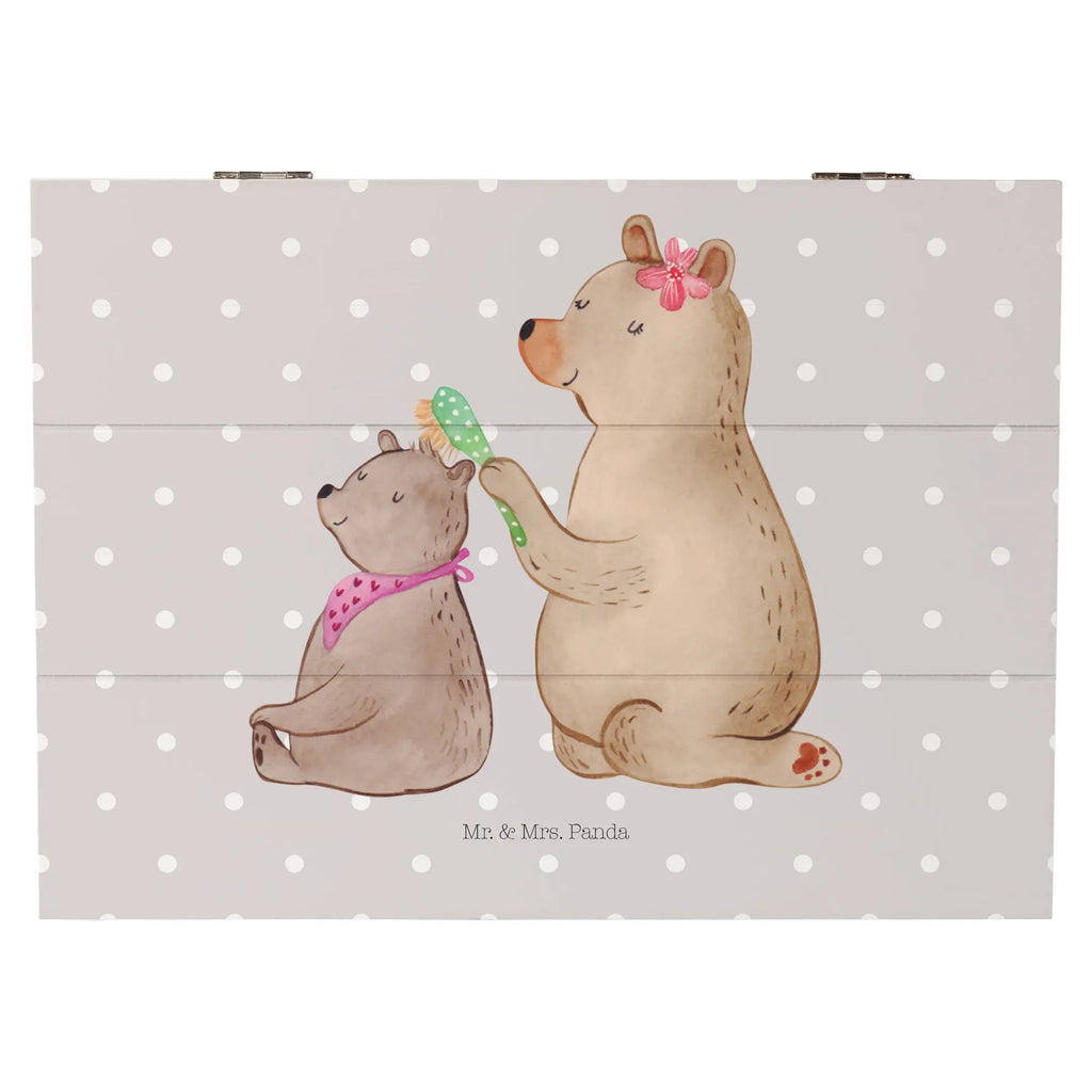 Holzkiste Bär mit Kind Erinnerungsbox, Geschenkdose, Aufbewahrungsbox, Dekokiste, Geschenkbox, Erinnerungskiste, Truhe, XXL, Schatulle, Kiste, Holzkiste, Schatzkiste, Familie, Vatertag, Muttertag, Bruder, Schwester, Mama, Papa, Oma, Opa, Mutter, Mutti, Geschenk