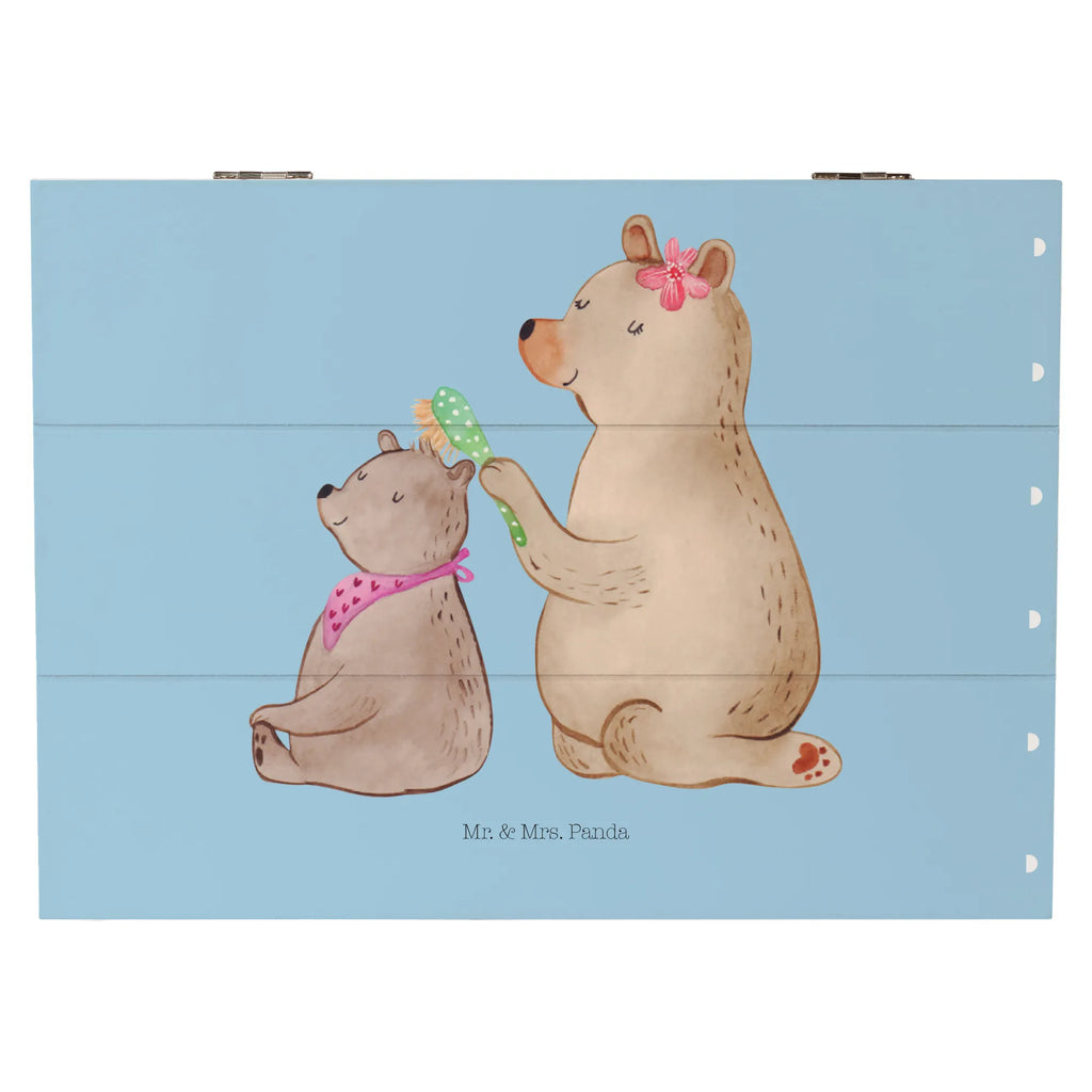 Holzkiste Bär mit Kind Erinnerungsbox, Geschenkdose, Aufbewahrungsbox, Dekokiste, Geschenkbox, Erinnerungskiste, Truhe, XXL, Schatulle, Kiste, Holzkiste, Schatzkiste, Familie, Vatertag, Muttertag, Bruder, Schwester, Mama, Papa, Oma, Opa, Mutter, Mutti, Geschenk