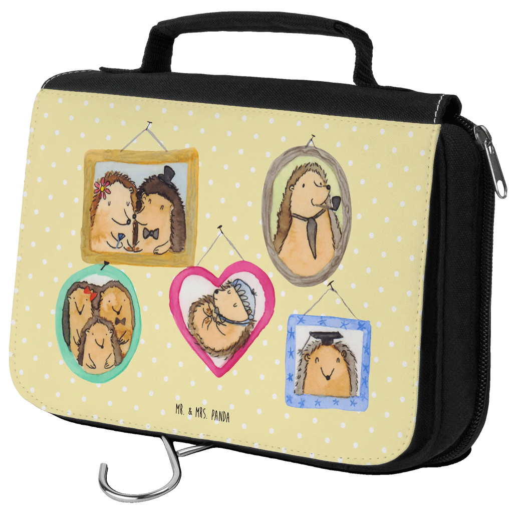 Wash bag Hedgehog family Wash bag, To hang up, Ladies, Gentlemen, Cosmetic bag, Toilet bag, Family, Father's Day, Mother's Day, brother, sister, Mom, Dad, dad, happiness, solidarity, mum, hedgehogs, pictures, love