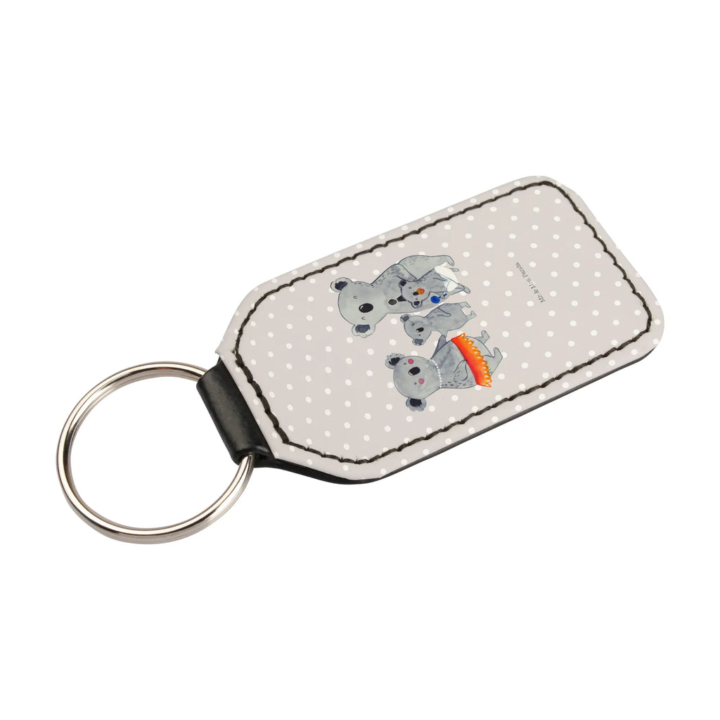 Rectangular key ring Koala Family pendant, lucky charm, bag pendant, keychain, key ring, Family, Father's Day, Mother's Day, brother, sister, Mom, Dad, dad, siblings, family, mom, family life, children, Koala, koalas