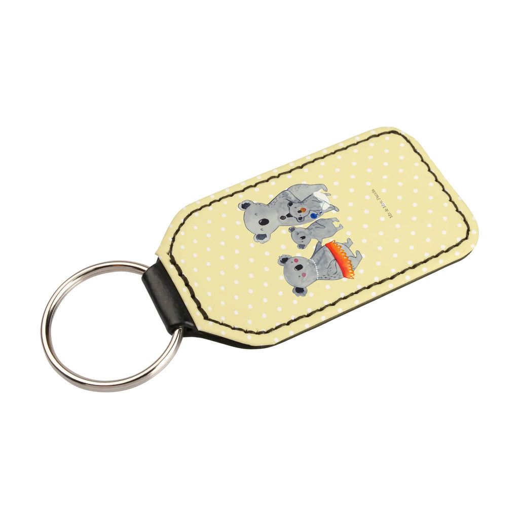 Rectangular key ring Koala Family pendant, lucky charm, bag pendant, keychain, key ring, Family, Father's Day, Mother's Day, brother, sister, Mom, Dad, dad, siblings, family, mom, family life, children, Koala, koalas