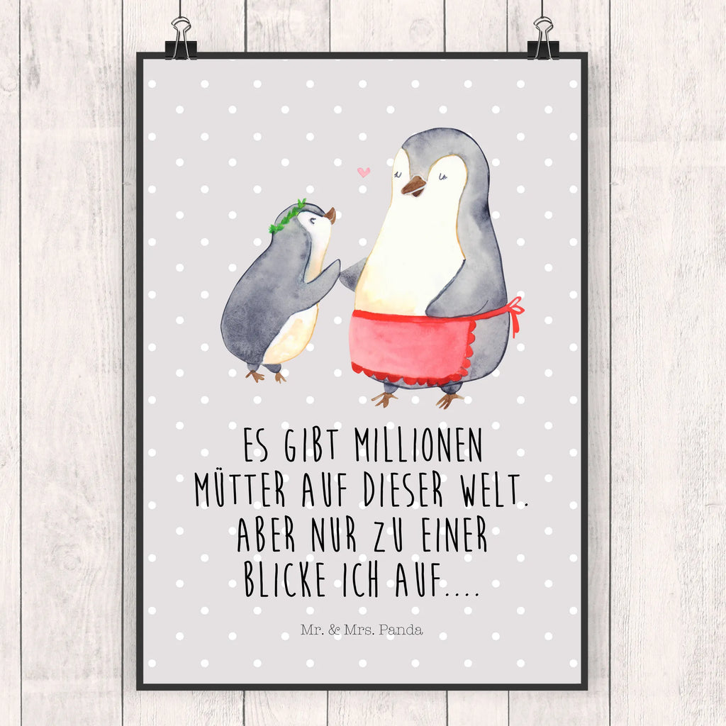 Poster Penguin with child Poster, Wandposter, Bild, Wanddeko, Küchenposter, Kinderposter, Wanddeko Bild, Raumdekoration, Wanddekoration, Handgemaltes Poster, Mr. & Mrs. Panda Poster, Designposter, Kunstdruck, Posterdruck, Familie, Vatertag, Muttertag, Bruder, Schwester, Mama, Papa, Oma, Opa, Geschenk, Mami, Mutti, Mutter, Geburststag