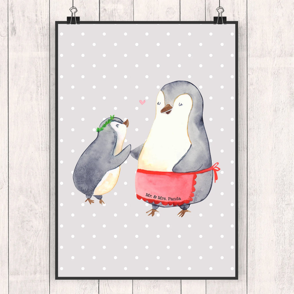 Poster Penguin with child Poster, Wandposter, Bild, Wanddeko, Küchenposter, Kinderposter, Wanddeko Bild, Raumdekoration, Wanddekoration, Handgemaltes Poster, Mr. & Mrs. Panda Poster, Designposter, Kunstdruck, Posterdruck, Familie, Vatertag, Muttertag, Bruder, Schwester, Mama, Papa, Oma, Opa, Geschenk, Mami, Mutti, Mutter, Geburststag