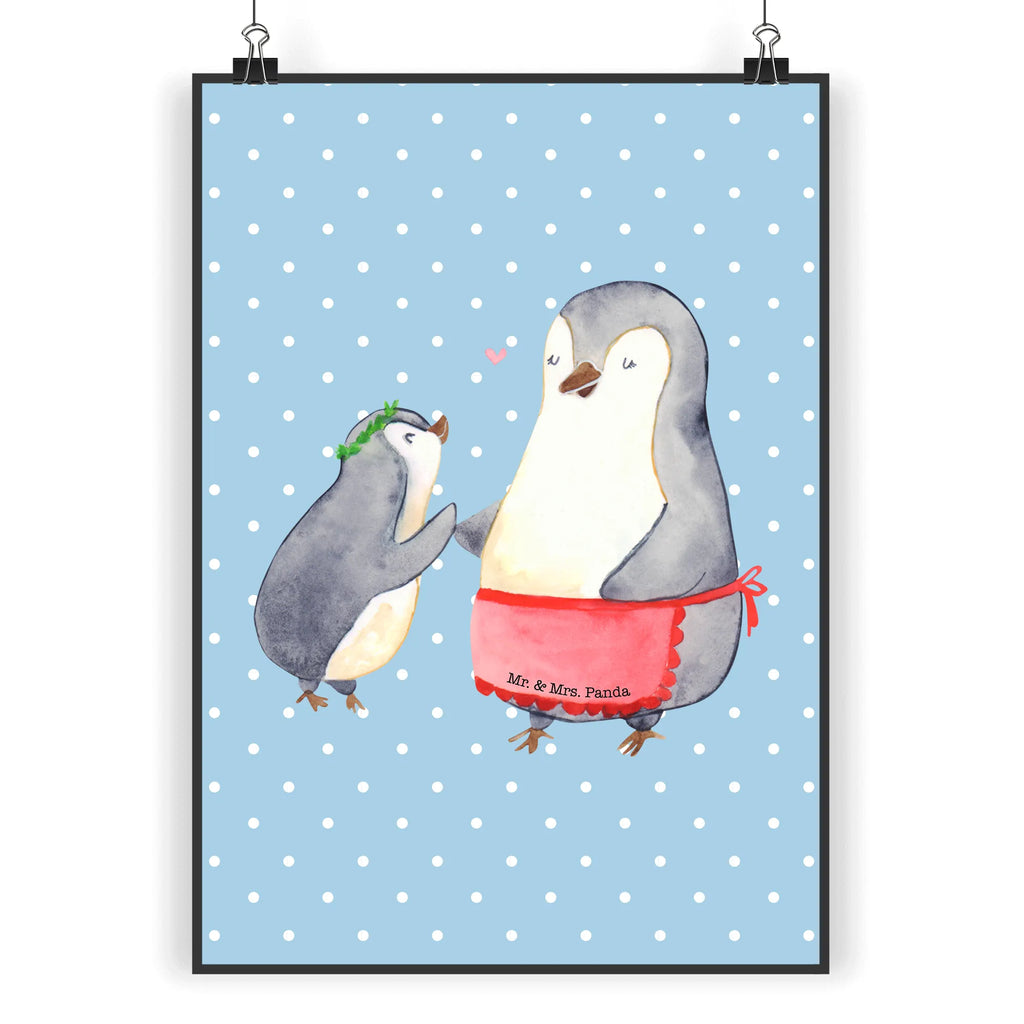 Poster Penguin with child Poster, Wandposter, Bild, Wanddeko, Küchenposter, Kinderposter, Wanddeko Bild, Raumdekoration, Wanddekoration, Handgemaltes Poster, Mr. & Mrs. Panda Poster, Designposter, Kunstdruck, Posterdruck, Familie, Vatertag, Muttertag, Bruder, Schwester, Mama, Papa, Oma, Opa, Geschenk, Mami, Mutti, Mutter, Geburststag