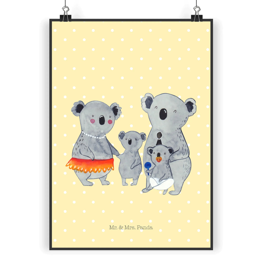 Poster Koala Family Wandposter, Küchenposter, Wanddeko, Raumdekoration, Poster, Wanddekoration, Kinderposter, Bild, Handgemaltes Poster, Mr. & Mrs. Panda Poster, Designposter, Posterdruck, Kunstdruck, Wanddeko Bild, Familie, Vatertag, Muttertag, Bruder, Schwester, Mama, Papa, Oma, Opa, Koalas, Koala, Kinder, Familienleben, Geschwister, Family