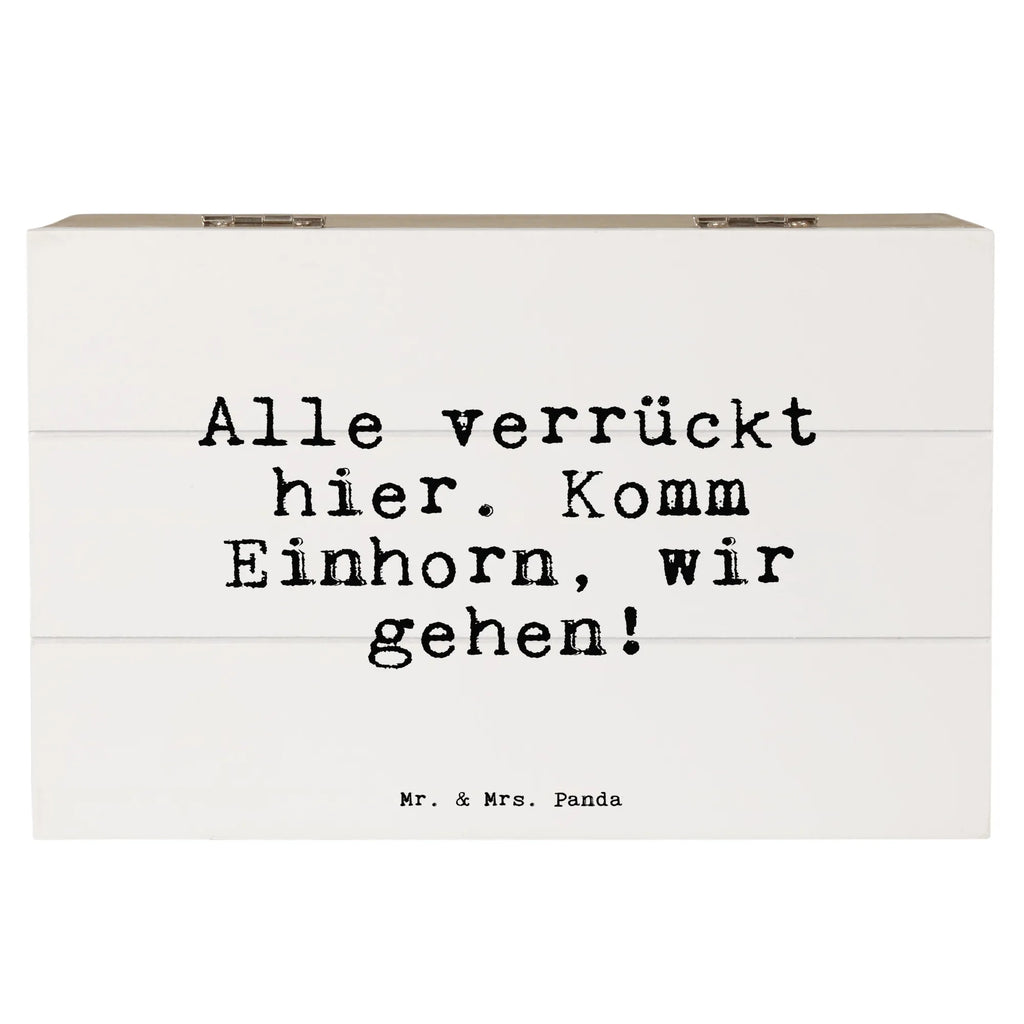 Wooden chest Alle verrückt hier. Komm... Truhe, Geschenkdose, XXL, Aufbewahrungsbox, Kiste, Schatzkiste, Erinnerungsbox, Holzkiste, Geschenkbox, Erinnerungskiste, Dekokiste, Schatulle, Spruch, Sprüche, lustige Sprüche, Weisheiten, Zitate, Spruch Geschenke, Spruch Sprüche Weisheiten Zitate Lustig Weisheit Worte