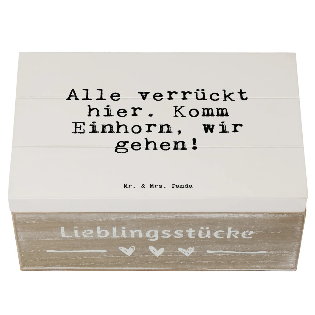 Wooden chest Alle verrückt hier. Komm... Truhe, Geschenkdose, XXL, Aufbewahrungsbox, Kiste, Schatzkiste, Erinnerungsbox, Holzkiste, Geschenkbox, Erinnerungskiste, Dekokiste, Schatulle, Spruch, Sprüche, lustige Sprüche, Weisheiten, Zitate, Spruch Geschenke, Spruch Sprüche Weisheiten Zitate Lustig Weisheit Worte