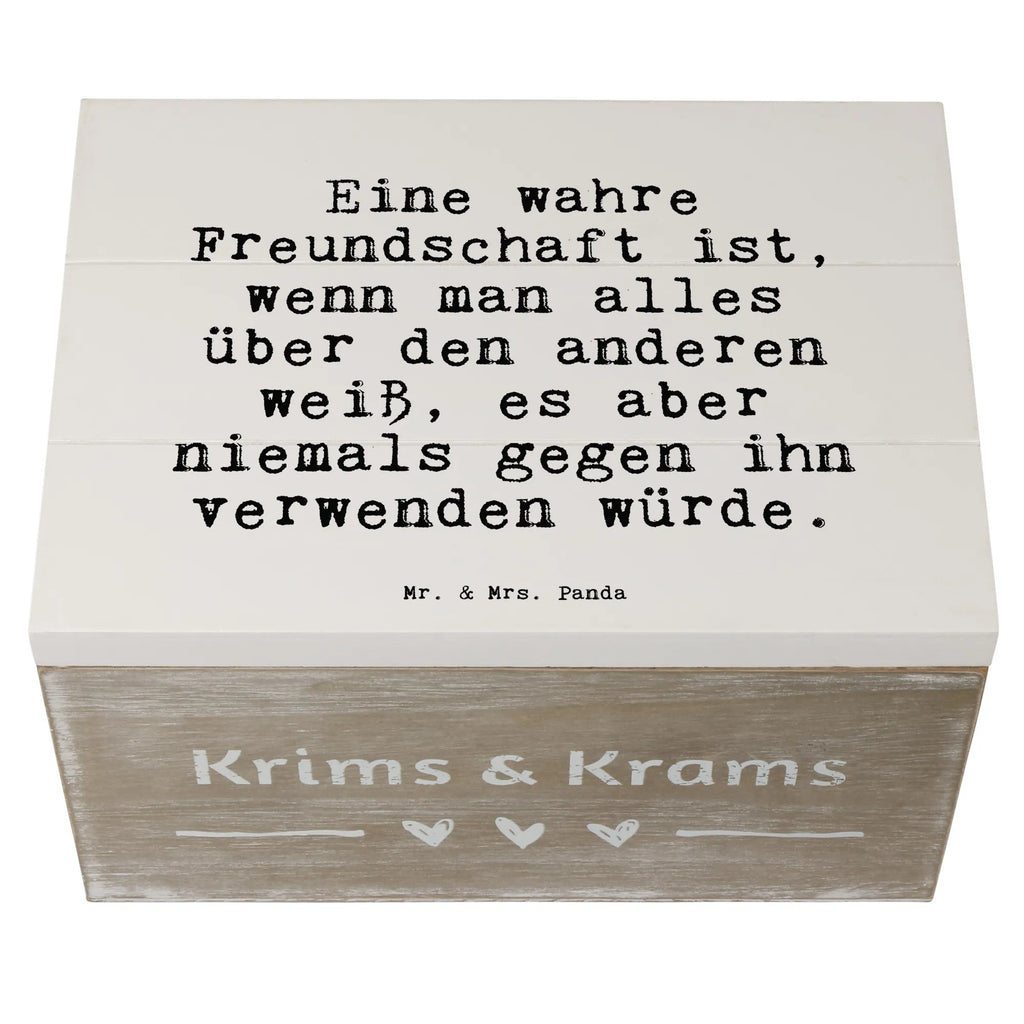 Wooden chest Eine wahre Freundschaft ist,... chest, box, XXL, memory box, Wooden box, casket, treasure chest, decorative box, storage box, saying, sayings, funny, wisdom, quotes, Sayings Proverbs Wisdom Quotes Funny Wisdom Words
