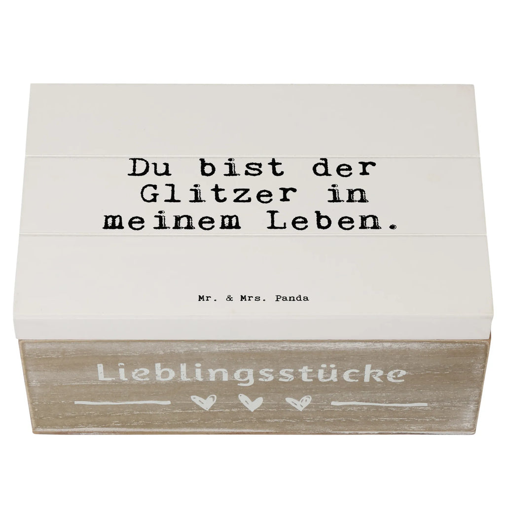Skrzynia drewniana Du bist der Glitzer... Geschenkdose, Erinnerungsbox, Aufbewahrungsbox, Schatzkiste, Erinnerungskiste, Dekokiste, Holzkiste, XXL, Geschenkbox, Truhe, Schatulle, Kiste, Spruch, Sprüche, lustige Sprüche, Weisheiten, Zitate, Spruch Geschenke, Spruch Sprüche Weisheiten Zitate Lustig Weisheit Worte