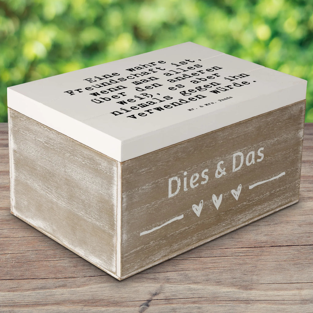 Wooden chest Eine wahre Freundschaft ist,... chest, box, XXL, memory box, Wooden box, casket, treasure chest, decorative box, storage box, saying, sayings, funny, wisdom, quotes, Sayings Proverbs Wisdom Quotes Funny Wisdom Words