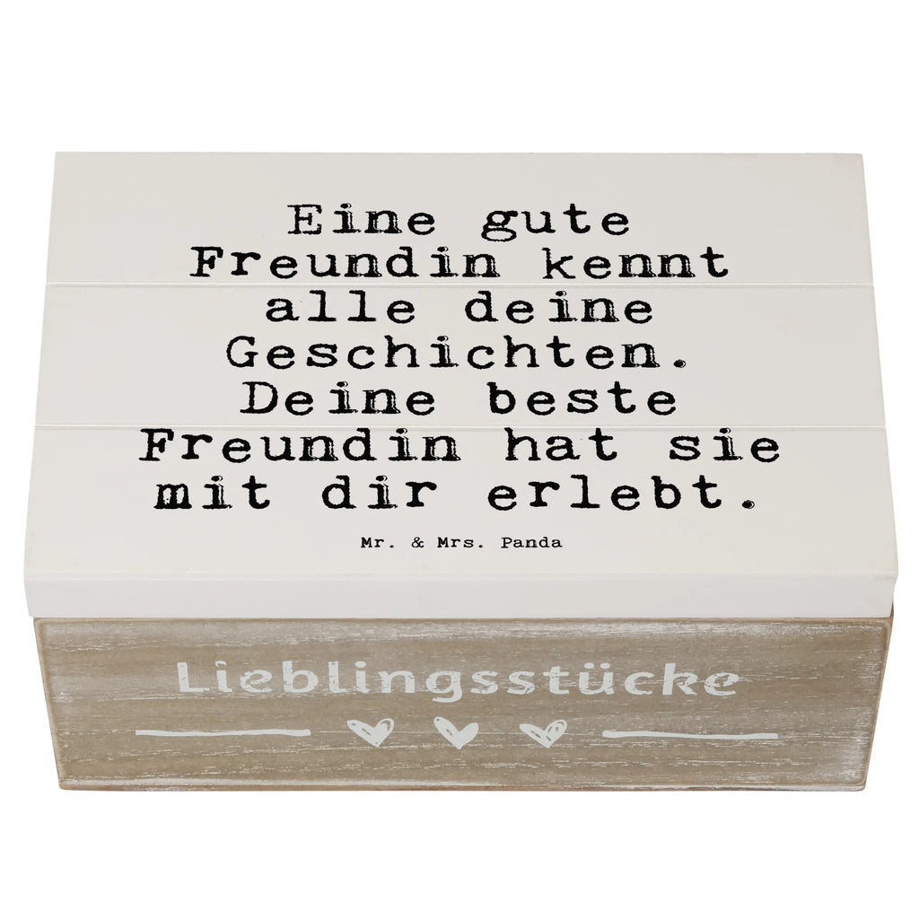 Holzkiste Sprüche und Zitate Eine gute Freundin kennt alle deine Geschichten. Deine beste Freundin hat sie mit dir erlebt. Truhe, Geschenkbox, Kiste, Schatzkiste, Erinnerungsbox, Dekokiste, Holzkiste, Erinnerungskiste, Geschenkdose, XXL, Aufbewahrungsbox, Schatulle, Spruch, Sprüche, lustige Sprüche, Weisheiten, Zitate, Spruch Geschenke, Spruch Sprüche Weisheiten Zitate Lustig Weisheit Worte