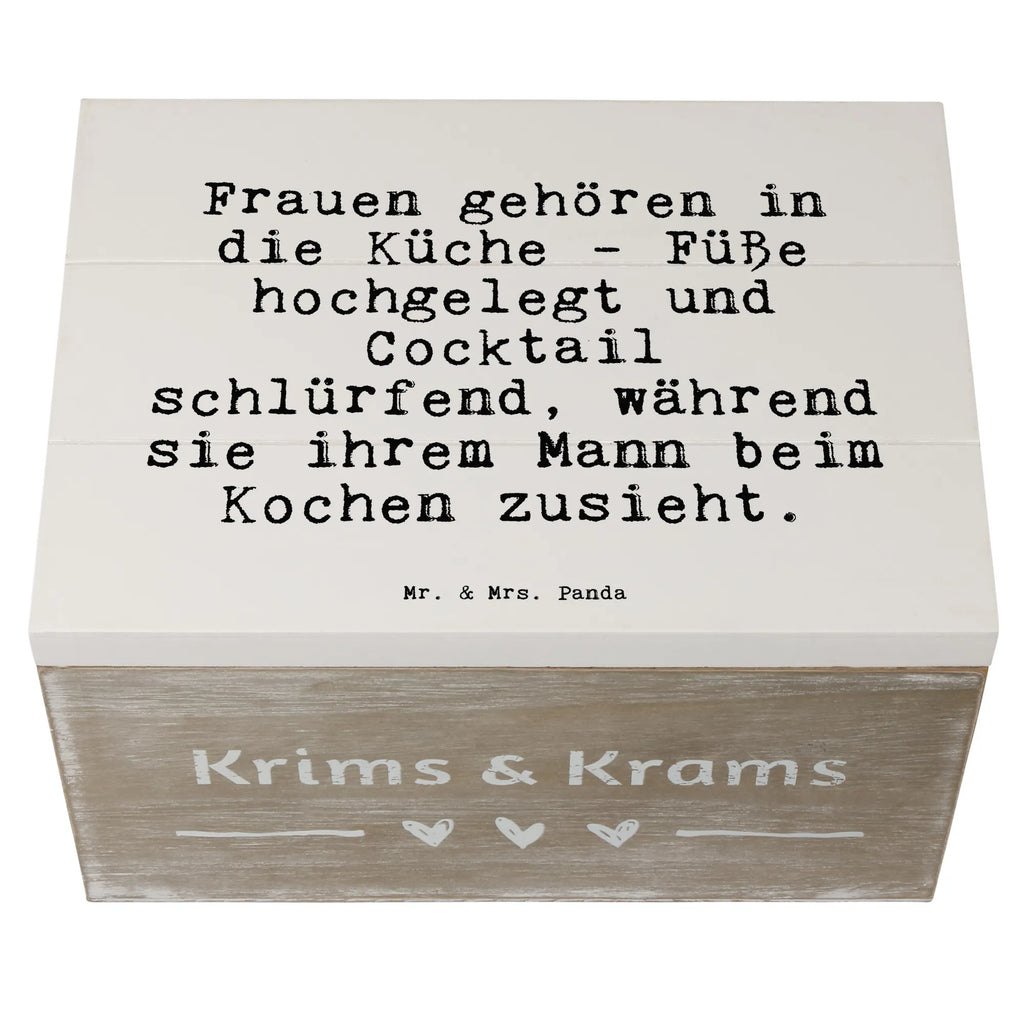 Skrzynia drewniana Frauen gehören in die... Przysłowie, przysłowia, zabawne przysłowia, mądrości, cytaty, prezenty z przysłowiami
