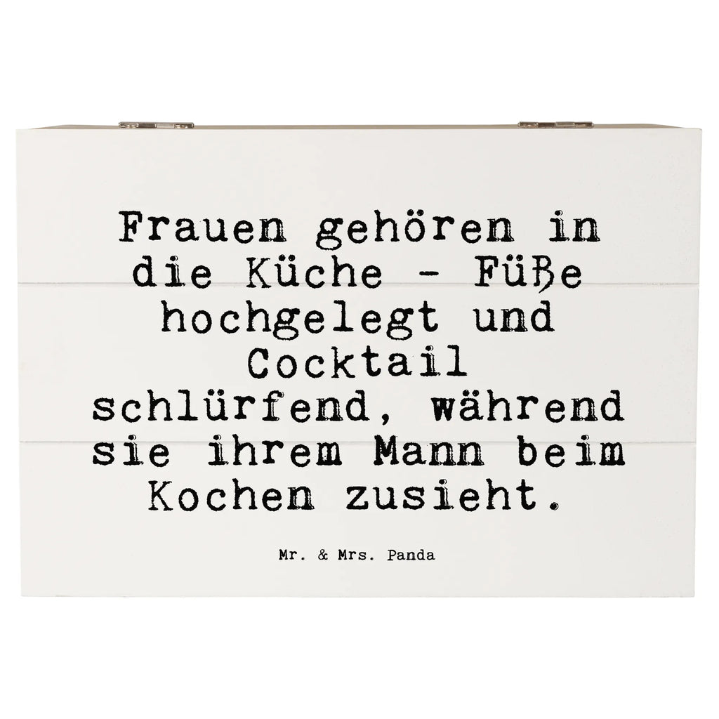 Skrzynia drewniana Frauen gehören in die... Przysłowie, przysłowia, zabawne przysłowia, mądrości, cytaty, prezenty z przysłowiami