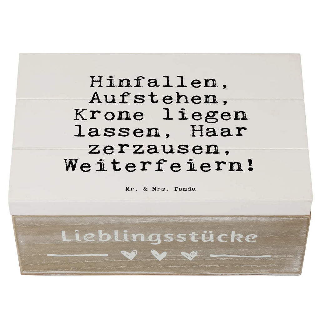 Holzkiste Sprüche und Zitate Hinfallen, Aufstehen, Krone liegen lassen, Haar zerzausen, Weiterfeiern! Geschenkbox, Aufbewahrungsbox, Holzkiste, Schatzkiste, Schatulle, Erinnerungsbox, Erinnerungskiste, Truhe, Dekokiste, Kiste, XXL, Geschenkdose, Spruch, Sprüche, lustige Sprüche, Weisheiten, Zitate, Spruch Geschenke, Spruch Sprüche Weisheiten Zitate Lustig Weisheit Worte