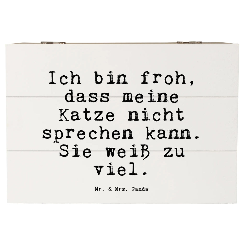 Holzkiste Sprüche und Zitate Ich bin froh, dass meine Katze nicht sprechen kann. Sie weiß zu viel. Truhe, Geschenkdose, Erinnerungsbox, Kiste, XXL, Holzkiste, Schatulle, Dekokiste, Aufbewahrungsbox, Schatzkiste, Erinnerungskiste, Geschenkbox, Spruch, Sprüche, lustige Sprüche, Weisheiten, Zitate, Spruch Geschenke, Spruch Sprüche Weisheiten Zitate Lustig Weisheit Worte