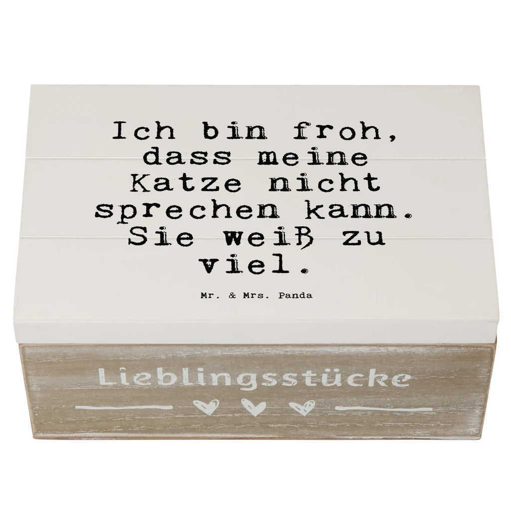 Holzkiste Sprüche und Zitate Ich bin froh, dass meine Katze nicht sprechen kann. Sie weiß zu viel. Truhe, Geschenkdose, Erinnerungsbox, Kiste, XXL, Holzkiste, Schatulle, Dekokiste, Aufbewahrungsbox, Schatzkiste, Erinnerungskiste, Geschenkbox, Spruch, Sprüche, lustige Sprüche, Weisheiten, Zitate, Spruch Geschenke, Spruch Sprüche Weisheiten Zitate Lustig Weisheit Worte