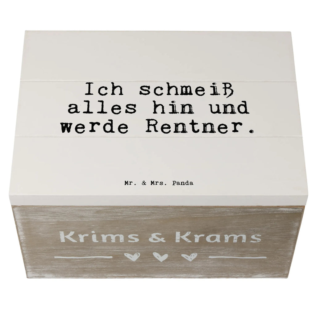 Skrzynia drewniana Ich schmeiß alles hin... Przysłowie, przysłowia, zabawne przysłowia, mądrości, cytaty, prezenty z przysłowiami