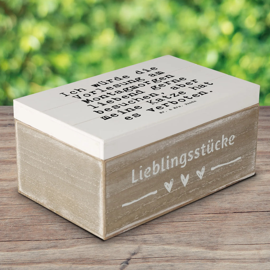 Wooden chest Ich würde die Vorlesung... box, treasure chest, decorative box, chest, casket, storage box, XXL, Wooden box, memory box, saying, sayings, funny, wisdom, quotes, Sayings Proverbs Wisdom Quotes Funny Wisdom Words