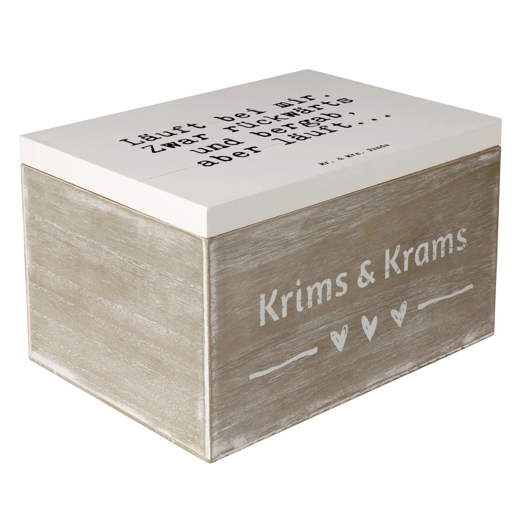 Wooden chest Läuft bei mir. Zwar... decorative box, XXL, chest, storage box, treasure chest, casket, memory box, Wooden box, box, saying, sayings, funny, wisdom, quotes, Sayings Proverbs Wisdom Quotes Funny Wisdom Words