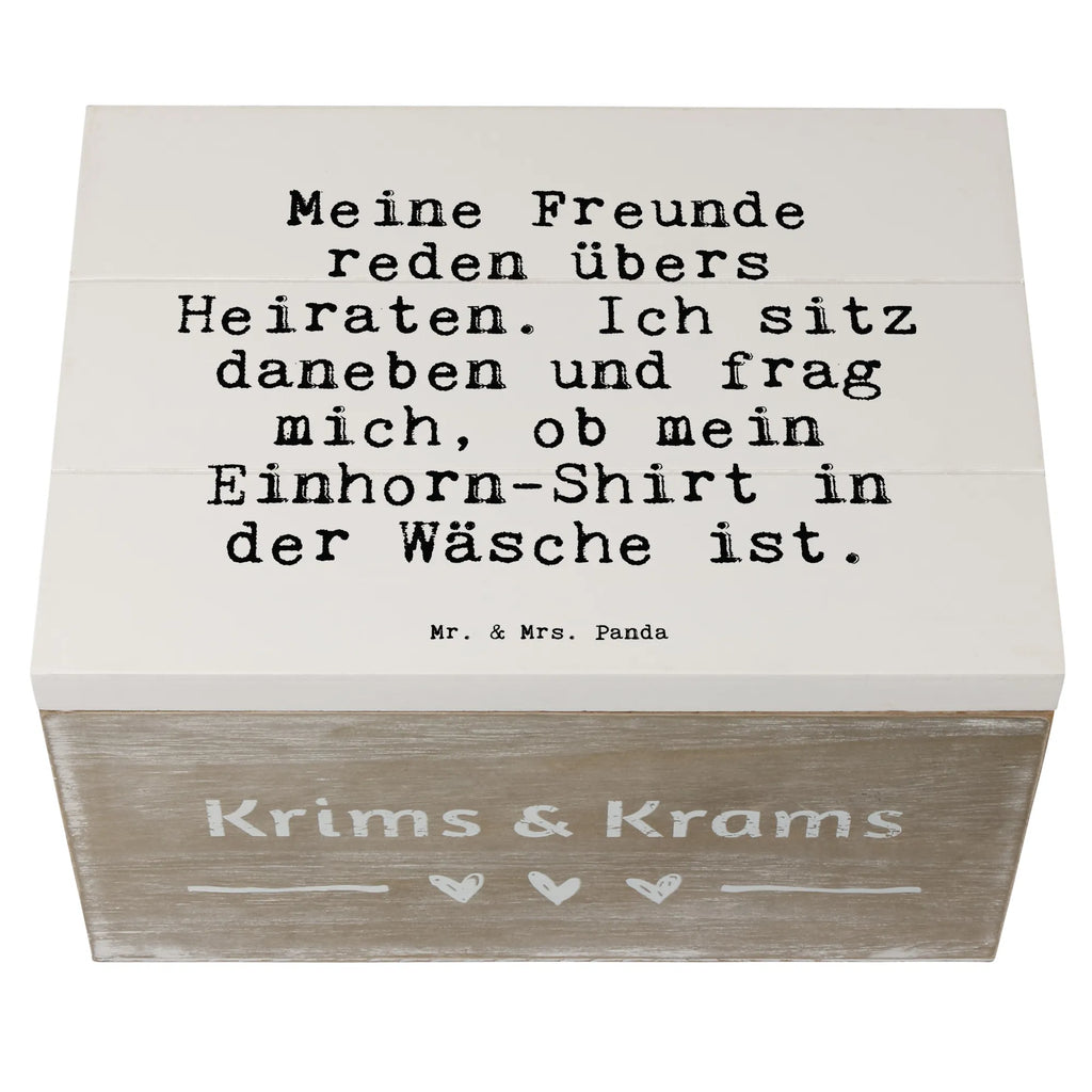 Skrzynia drewniana Meine Freunde reden übers... Przysłowie, przysłowia, zabawne przysłowia, mądrości, cytaty, prezenty z przysłowiami