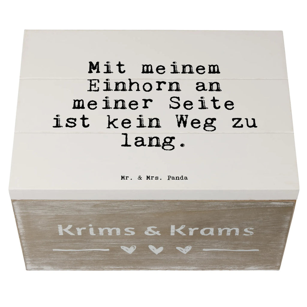 Skrzynia drewniana Mit meinem Einhorn an... Przysłowie, przysłowia, zabawne przysłowia, mądrości, cytaty, prezenty z przysłowiami