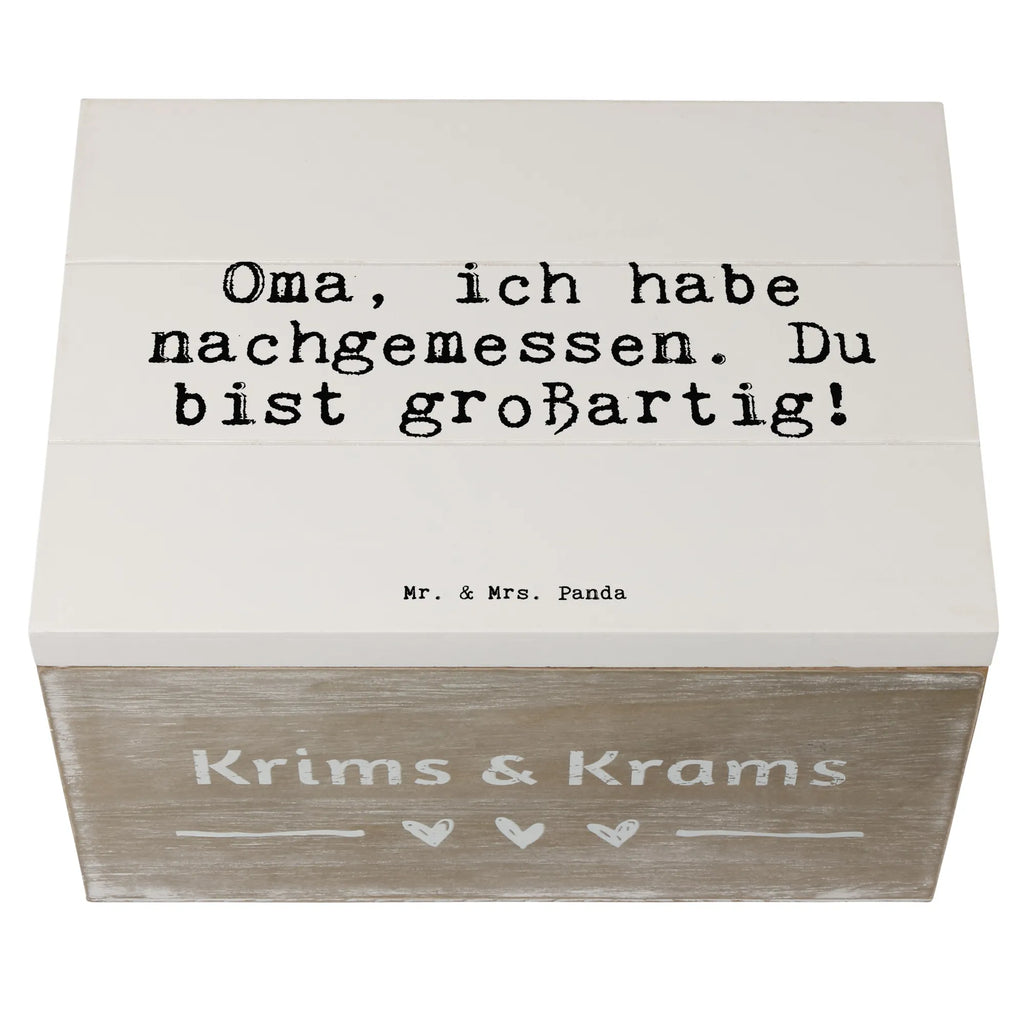 Skrzynia drewniana Oma, ich habe nachgemessen.... Dekokiste, Erinnerungsbox, Truhe, Erinnerungskiste, Geschenkbox, XXL, Schatulle, Geschenkdose, Kiste, Schatzkiste, Holzkiste, Aufbewahrungsbox, Spruch, Sprüche, lustige Sprüche, Weisheiten, Zitate, Spruch Geschenke, Spruch Sprüche Weisheiten Zitate Lustig Weisheit Worte