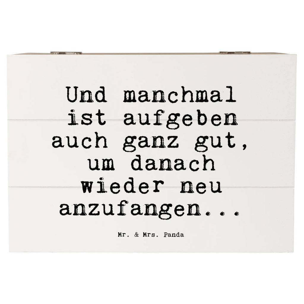Wooden chest Und manchmal ist aufgeben... memory box, decorative box, chest, XXL, storage box, casket, box, Wooden box, treasure chest, saying, sayings, funny, wisdom, quotes, Sayings Proverbs Wisdom Quotes Funny Wisdom Words