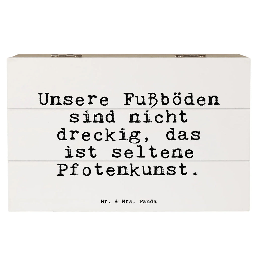 Skrzynia drewniana Unsere Fußböden sind nicht... Przysłowie, przysłowia, zabawne przysłowia, mądrości, cytaty, prezenty z przysłowiami